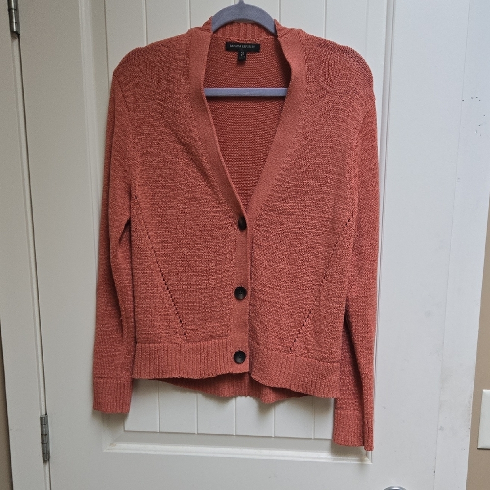 Banana Republic Factory ***  Terracotta  Button-Up Cardigan Men's XS